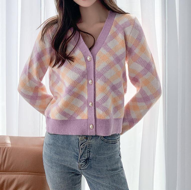 Womens on sale lavender cardigan