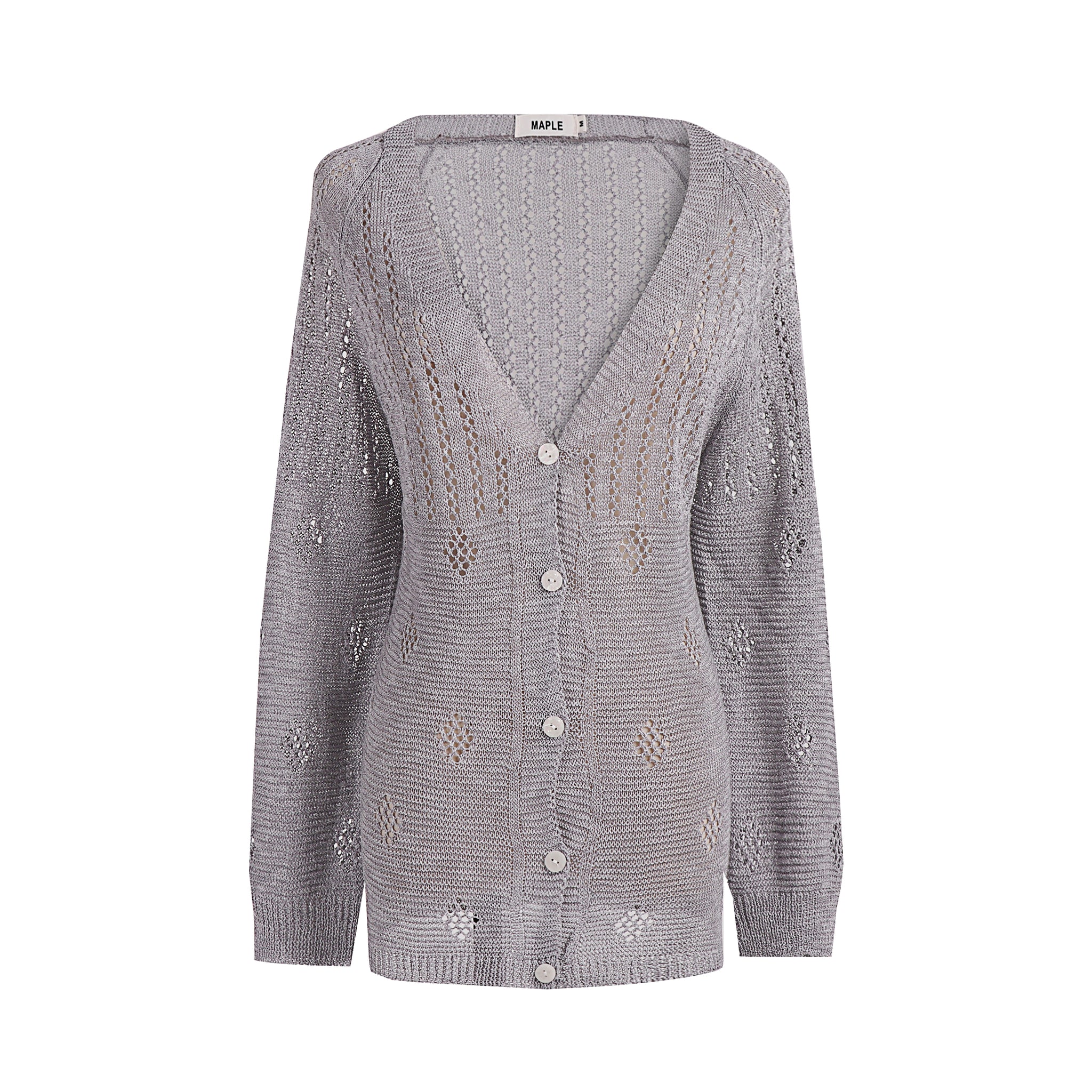 Women's Blue Cardigan with Solid pattern
