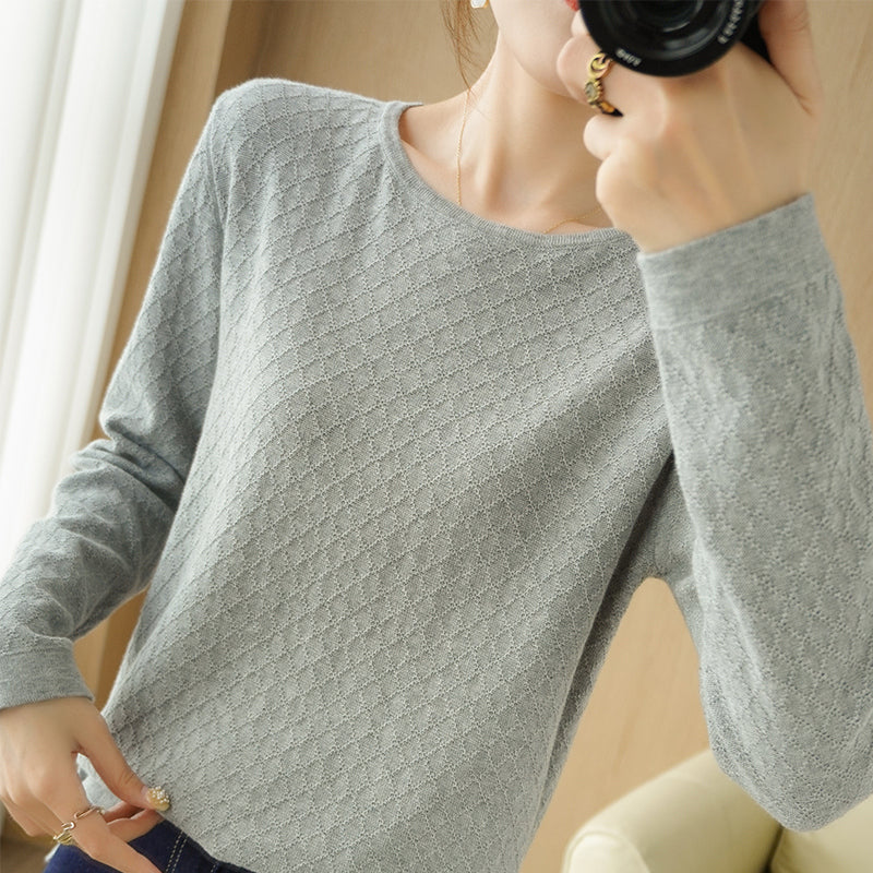 Women's Dark Sweater with Square pattern