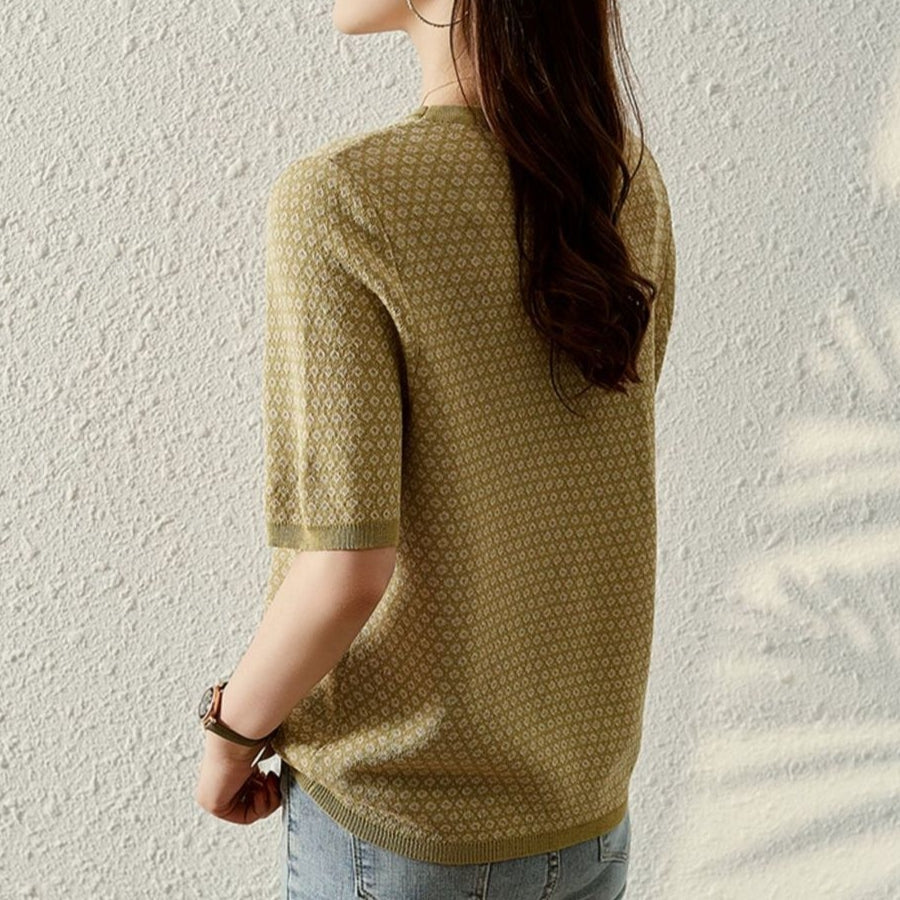 Women's Yellow Tops with Plaid pattern
